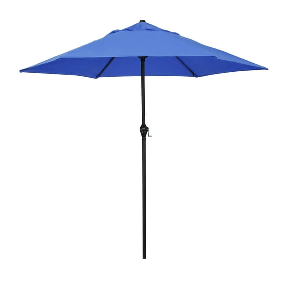 Astella 9' Steel Market Umbrella With Push Tilt in Polyester Pacific Blue