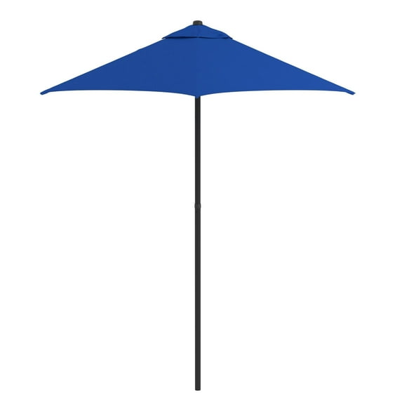 Astella 92.5" Pacific Blue Solid Print Hexagon Market Patio Umbrella