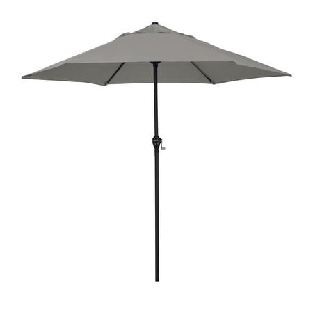 Astella 9' Steel Market Umbrella With Push Tilt in Polyester Taupe
