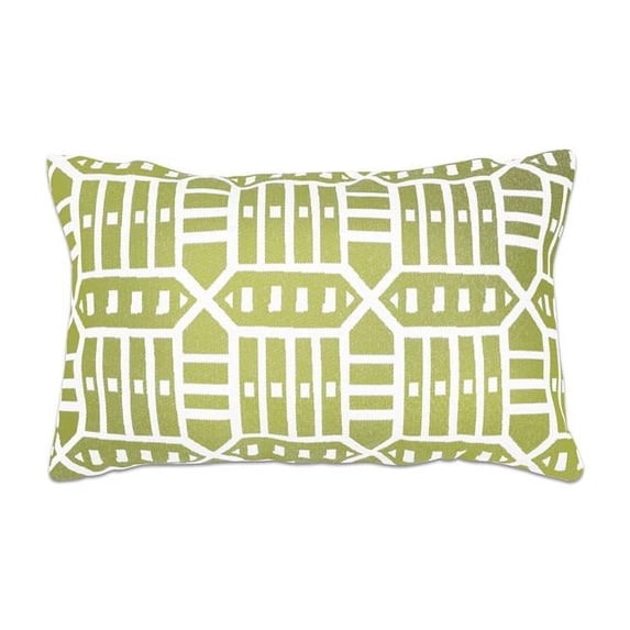 Astella TP12-FA51 12 x 18 in. Pacifica Roland Green Lumbar Throw Pillow, Green