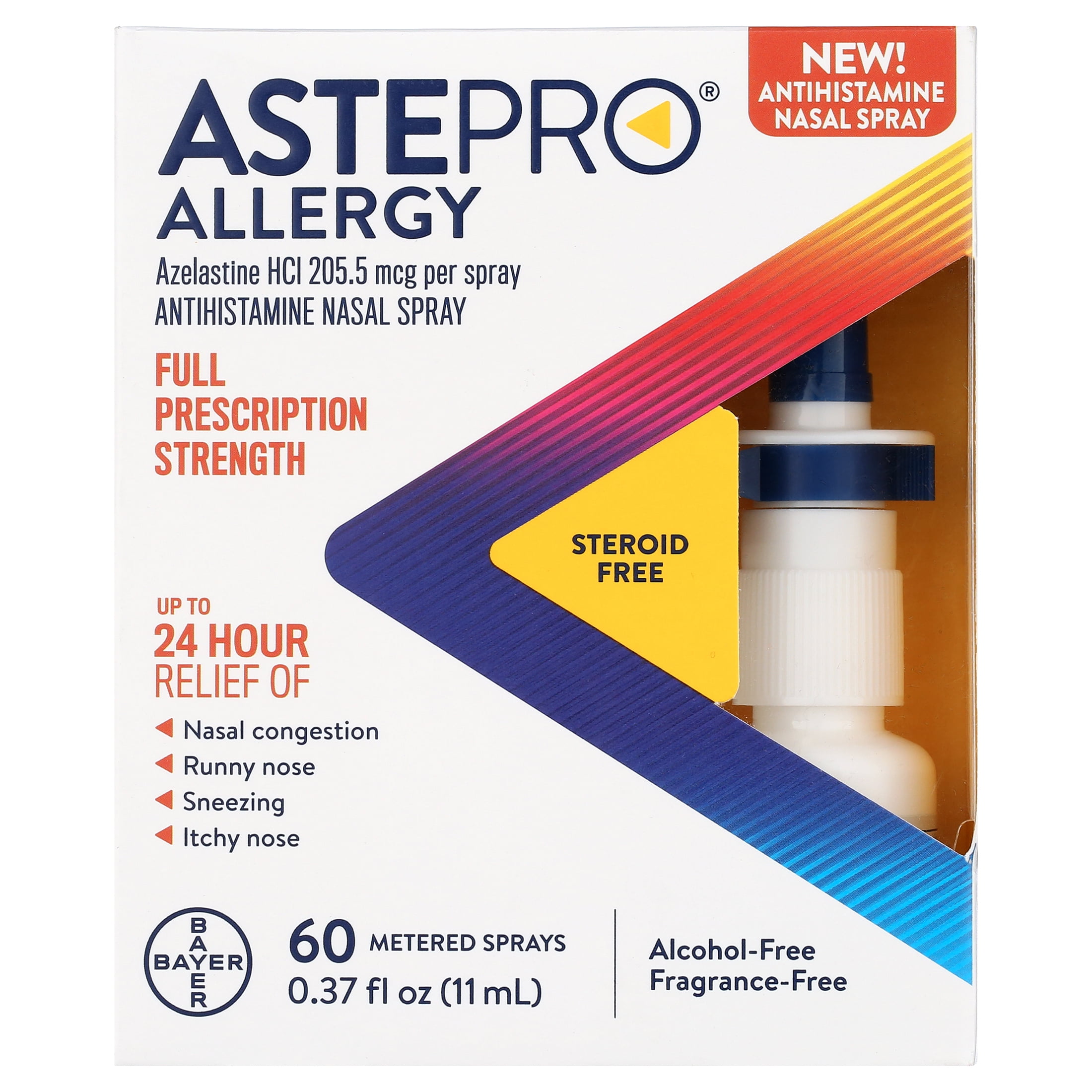 Astepro Allergy Medicine Steroid Free Antihistamine Nasal Spray 60