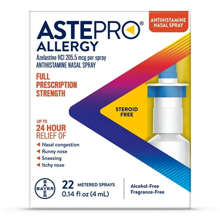 Astepro Allergy, Steroid Free Antihistamine Nasal Spray, 22 Metered Sprays