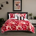 thumbnail image 1 of Aster 5 Piece Quilt Set Contemporary Floral Design Bedding, 1 of 6