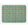 thumbnail image 1 of Aster Bath Mat, Leaves Japanese Motifs Earth Tones Mother Nature Woodland Autumnal Foliage Forest, Plush Bathroom Decor Mat with Non Slip Backing, 29.5" X 17.5", Multicolor, by Ambesonne, 1 of 2