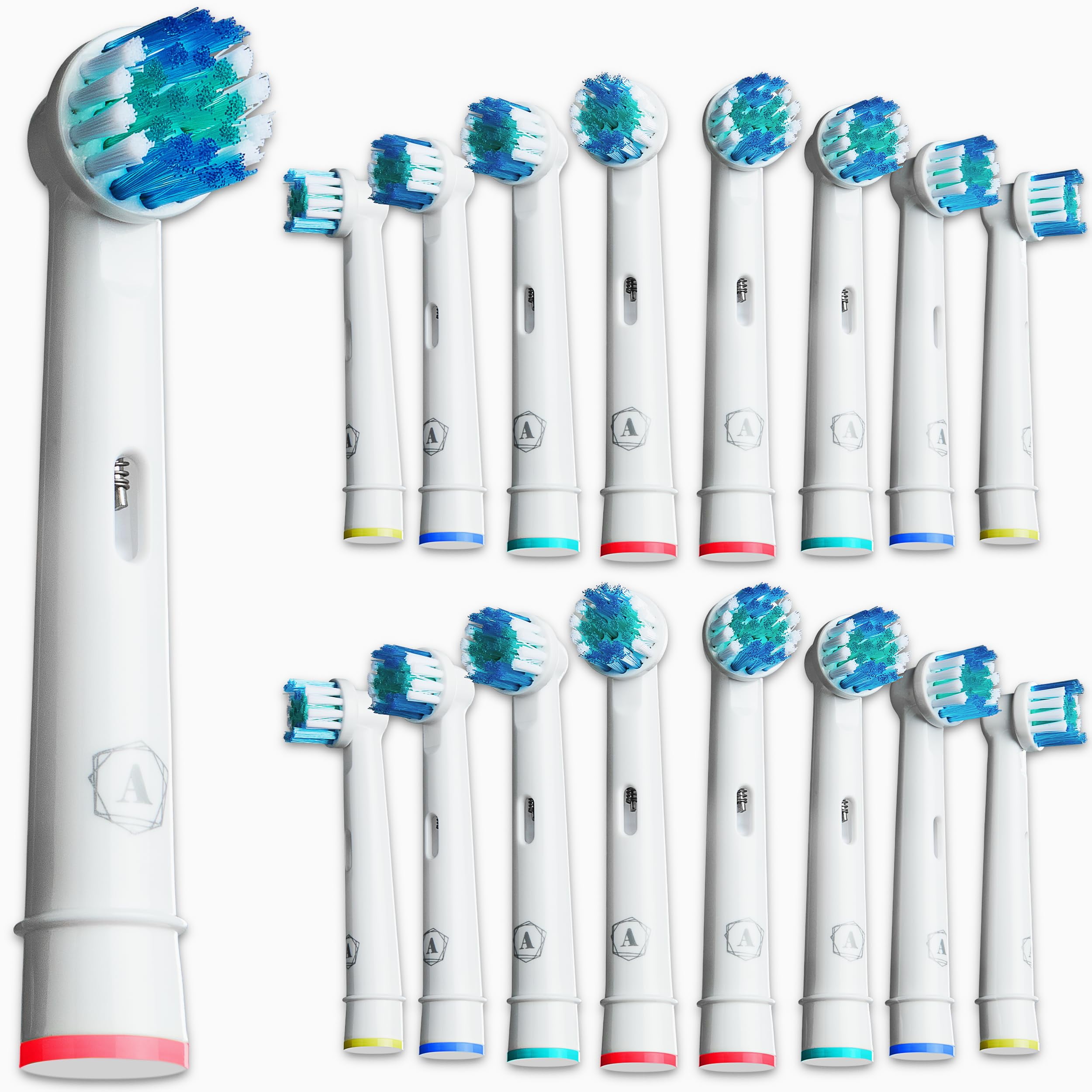 Aster Replacement Toothbrush Heads MMF7 16 Pack, Compatible with Oral