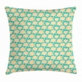 thumbnail image 1 of Aster Throw Pillow Cushion Cover, Vintage Floral Theme with Botanical Exotic Blossom Shabby Bouquet Pattern, Decorative Square Accent Pillow Case, 16 X 16 Inches, Teal Orange Pale Green, by Ambesonne, 1 of 2