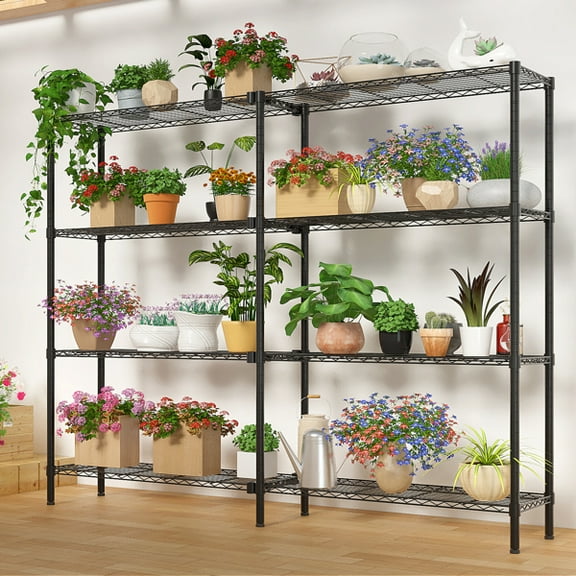 AsterOutdoor Adjustable Storage Shelves NSF Certified - 49.2"W x 70.86"H Heavy Duty Storage Rack, 2000lb Capacity for Garage, Pantry, Commercial Kitchen 49.2''W*70.86''H*