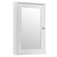 thumbnail image 1 of AsterOutdoor Single Door Mirror Cabinet - Wall Mounted Bathroom Medicine Cabinet with Storage Shelf, White Finish for Bathroom Organization, 1 of 7
