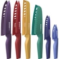 thumbnail image 1 of Astercook 6 Piece Color-Coded Kitchen Knife Set, Stainless Steel Chef Knives with 6 Anti-Rust Coating Blades and Blade Guards, Dishwasher Safe, 1 of 9