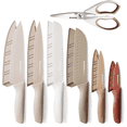 thumbnail image 1 of Astercook 7 Pieces Kitchen Knife Set, Knives Set with Anti-Rust Coating, Stainless Steel Chef Knife Sets with 6 Blade Guards Dishwasher Safe, 1 of 10