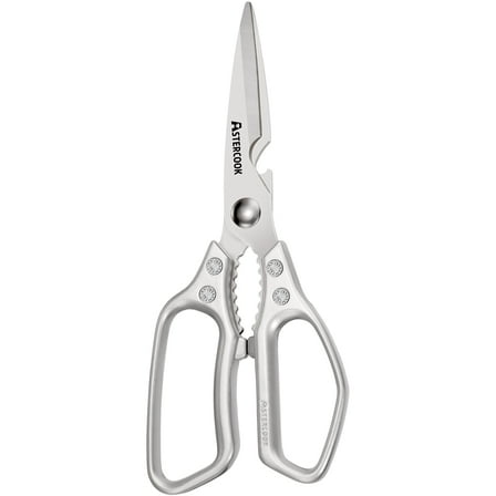 Astercook Kitchen Scissors for Food, Kitchen Shears Heavy Duty with Metal Handle, All Purpose Kitchen Scissors for Poultry, Vegetables & Herbs, Durable and Ergonomic Design, Dishwasher Safe