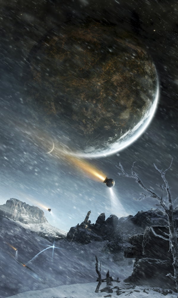 Asteriant Prime is a highly developed planet with giant city-scapes Canvas Art - Tobias RoetschStocktrek Images (11 x 19)