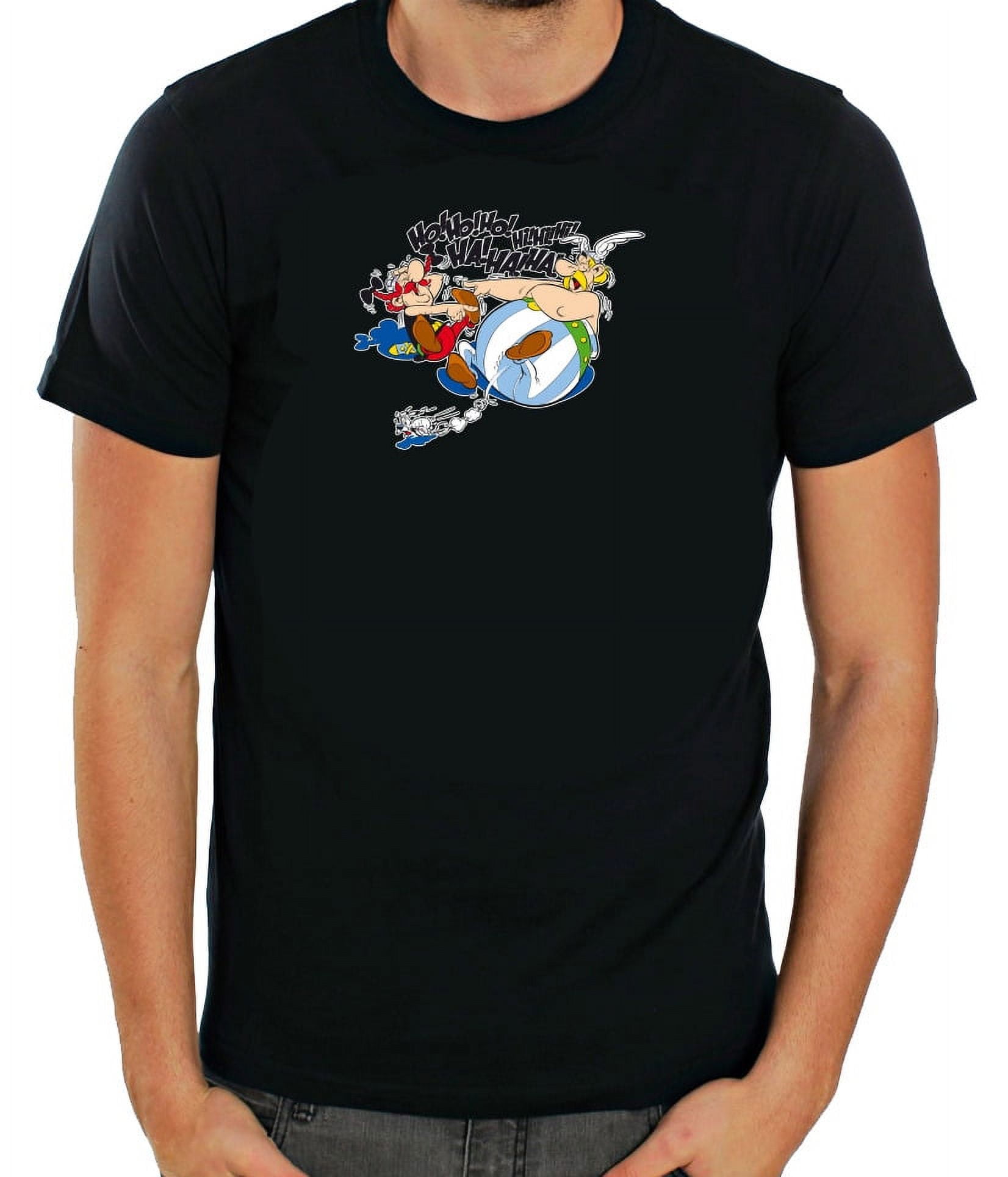 Asterix & Obelix Funny Characters Short Sleeve White T Shirt Men F075