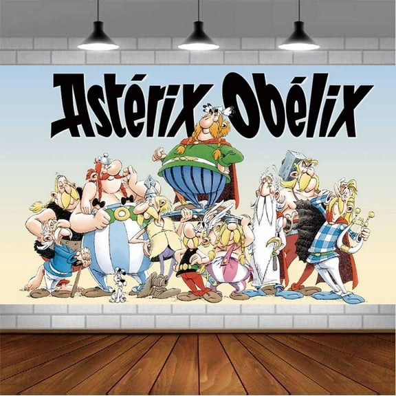 Asterix & Obelix The Big Fight Backdrop Banner Party Supplies Poster Movie Theme Background for Photography Birthday Decorations