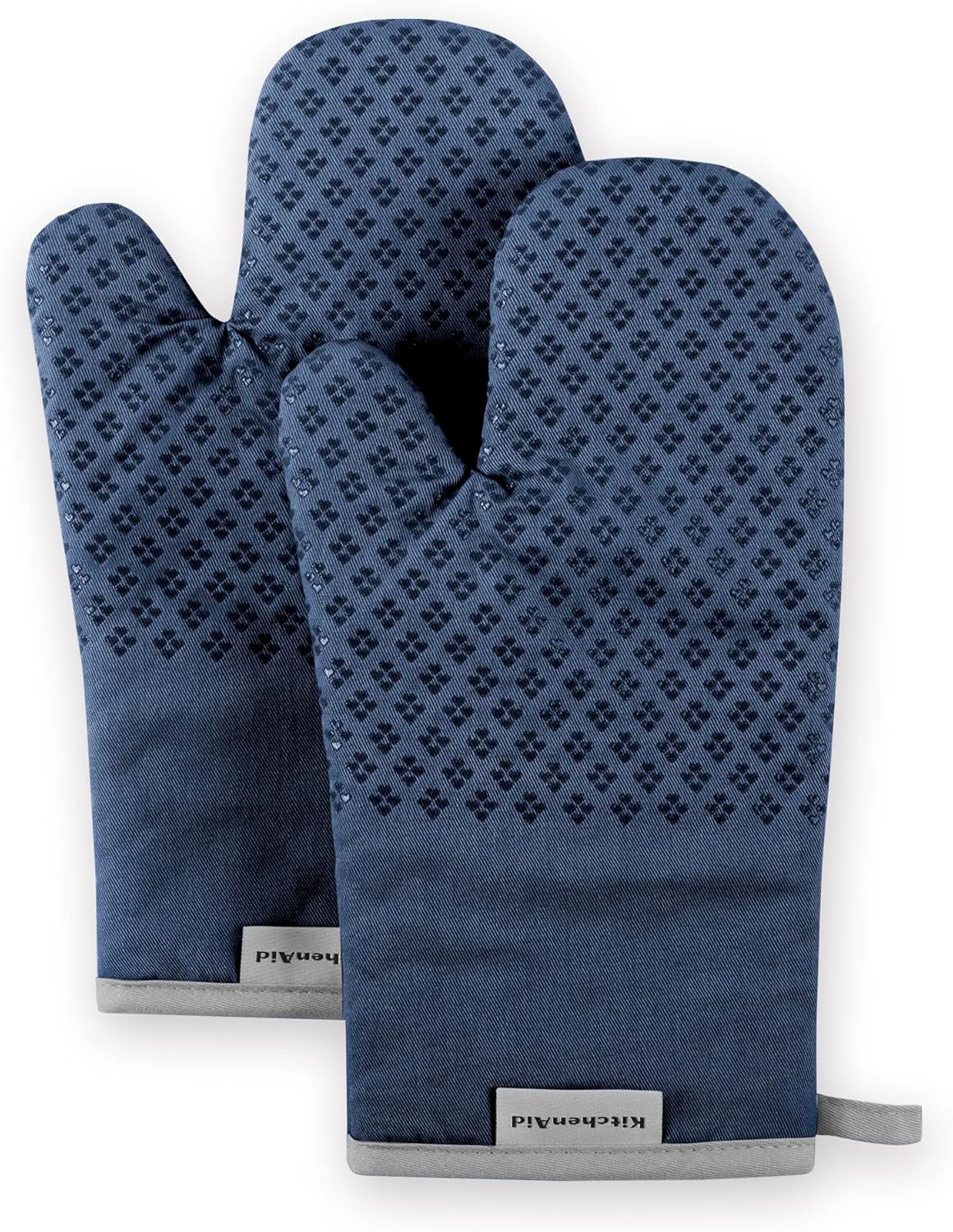 Asteroid Oven Mitt Set, 7"x12.5", Blue Willow, 2 Piece