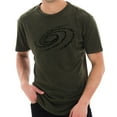 thumbnail image 1 of Asteroid Swirl Graphic Design Unisex Ring Spun Cotton Vintage Short Sleeve Crewneck Tee Shirt - Vintage Olive XL, 1 of 4