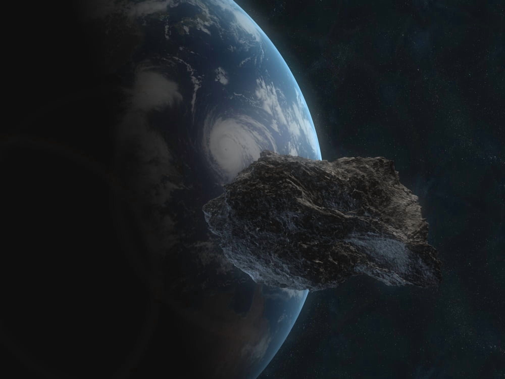 Asteroid in front of the Earth Canvas Art - Carbon LotusStocktrek Images (16 x 12)