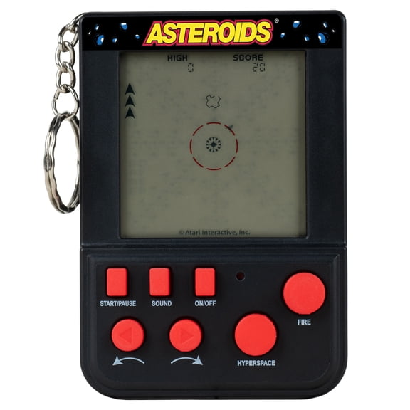 Asteroids Keyring Arcade Game Retro Handheld Mini Arcade Machine with LCD Screen