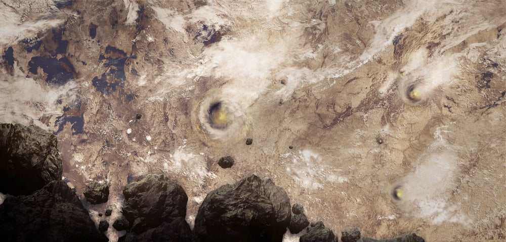 Asteroids heading toward Earth during Armageddon day Canvas Art - Tomasz DabrowskiStocktrek Images (41 x 20)