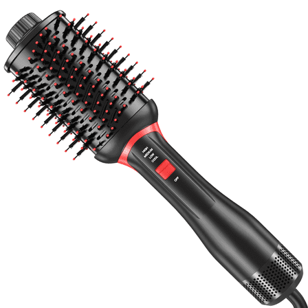 Asteron 60mm Titanium Hot Air Brush, Volumizer, 3-in-1 Styling