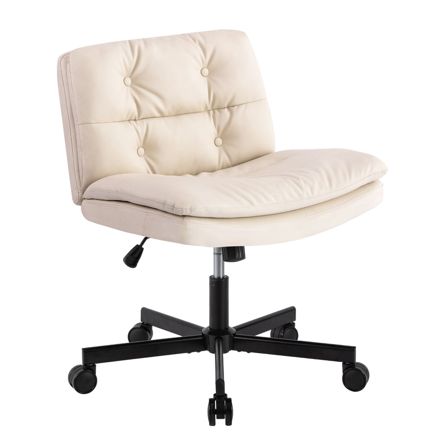 Asteroutdoor 360 Swivel Home Office Desk Chair with Wheels, Larger Size, Adjustable Height, Black