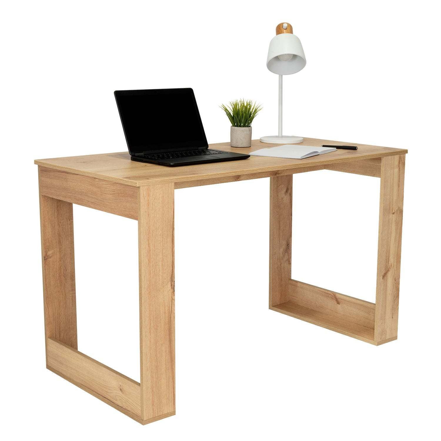 Asteroutdoor Lacey Rectangle Computer Desk Smokey Oak