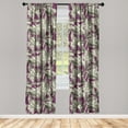 thumbnail image 1 of Asters Window Curtains, Vintage Boho Design of Garden Scene Flowers Cottagecore Vibes Art, Lightweight Decor 2-Panel Set with Rod Pocket, Pair of - 28"x84", Dark Magenta and Pale Green, by Ambesonne, 1 of 3