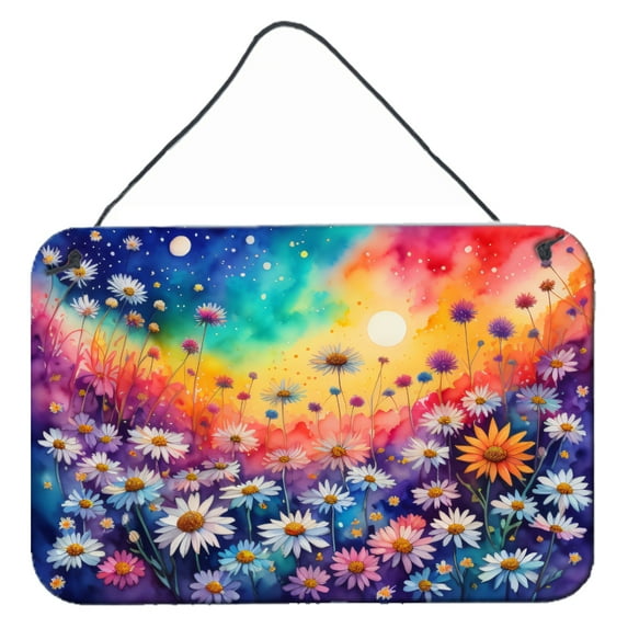 Asters in Color Wall or Door Hanging Prints 8 in x 12 in