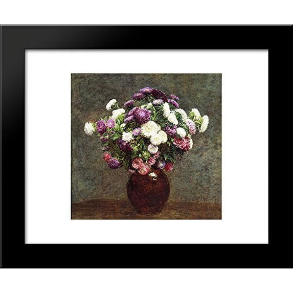 Asters in a Vase 20x24 Framed Art Print by Henri Fantin-Latour