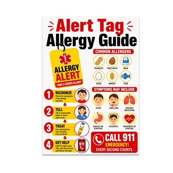 Asthma Inhaler Plan Flow Card - Asthma Awareness - 13x19 Poster Print