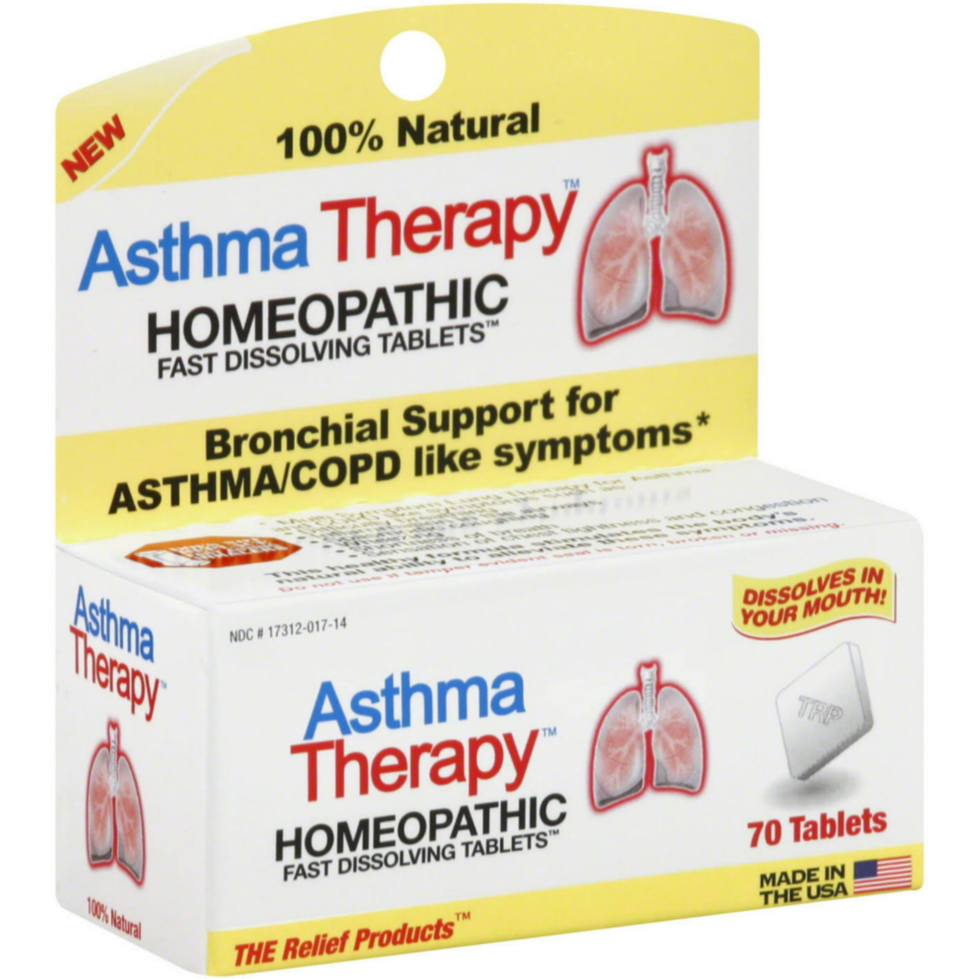 Asthma Therapy Fast Dissolving Tablets, Homeopathic - 70 Ea