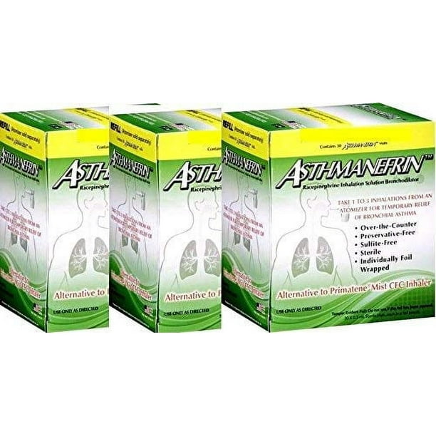 Asthmanefrin Asthma Medication Refill, 30 Count (Pack of 3)