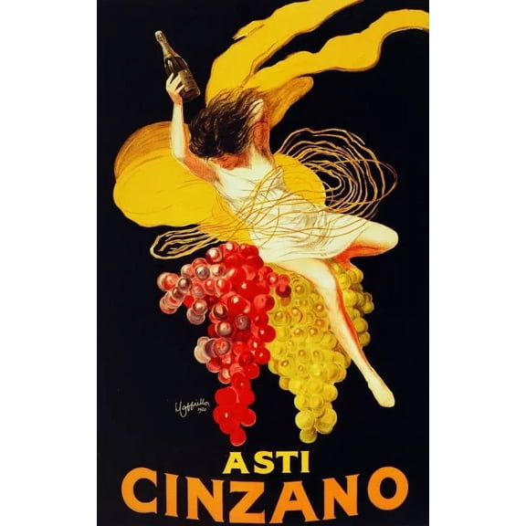 Asti Cinzano wine Decor Poster.Fine Graphic.Home Art Bar wall Design. 24 x 36 Inch Poster