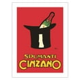 thumbnail image 1 of Asti Spumanti Cinzano - Italian Sparkling Wine - Vintage Advertising Poster by Achille Mauzan c.1950s - Fine Art Matte Paper Print (Unframed) 24x32in, 1 of 4