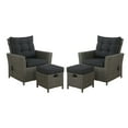 thumbnail image 1 of Asti All-Weather Wicker 4-Piece Outdoor Seating Set with Two Reclining Chairs and Two Ottomans, 1 of 10