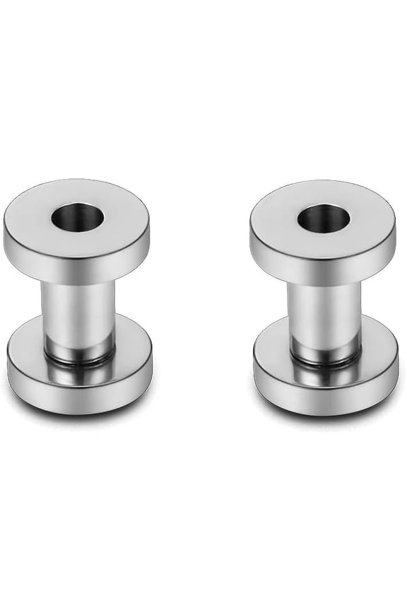 Astm F136 Titanium Ear Gauges Screw Fit Flesh Tunnels Plugs Gauges Earring Expander Stretcher Ear Tunnels For Ears 10G 8G 6G 4G 2G 0G 00G Plug Earrings Body Piercing Jewelry For Women Men