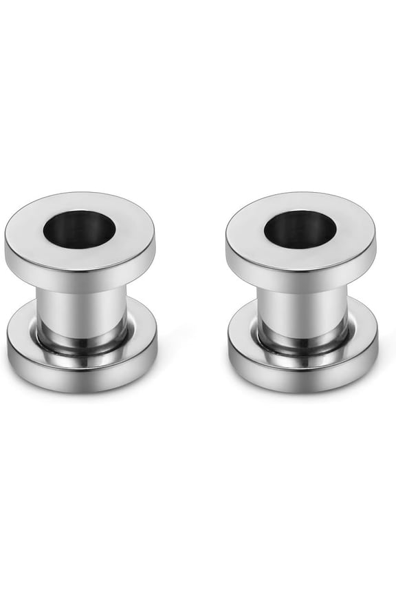 Astm F136 Titanium Ear Gauges Screw Fit Flesh Tunnels Plugs Gauges Earring Expander Stretcher Ear Tunnels For Ears 10G 8G 6G 4G 2G 0G 00G Plug Earrings Body Piercing Jewelry For Women Men