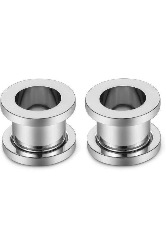 Astm F136 Titanium Ear Gauges Screw Fit Flesh Tunnels Plugs Gauges Earring Expander Stretcher Ear Tunnels For Ears 10G 8G 6G 4G 2G 0G 00G Plug Earrings Body Piercing Jewelry For Women Men