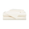 thumbnail image 1 of Aston & Arden Bamboo Rayon 4-Piece Sheet Set, 250 Thread Count, Modern, Hypoallergenic, California King, Off-White, 1 of 8