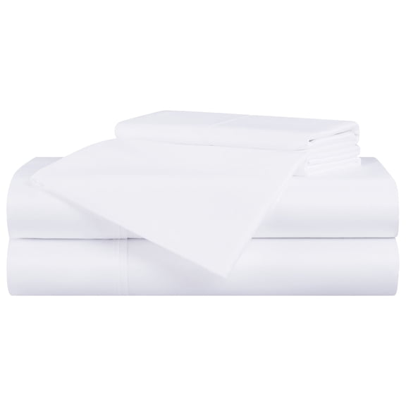 Aston & Arden Bamboo Rayon Sheet Sets, 4-Piece, 250 Thread Count, Modern, Hypoallergenic, California King, White
