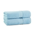 thumbnail image 1 of Aston & Arden Egyptian Cotton Bath Towels (2 Pack), 30x54, Jaquard Border, Blue, 1 of 6