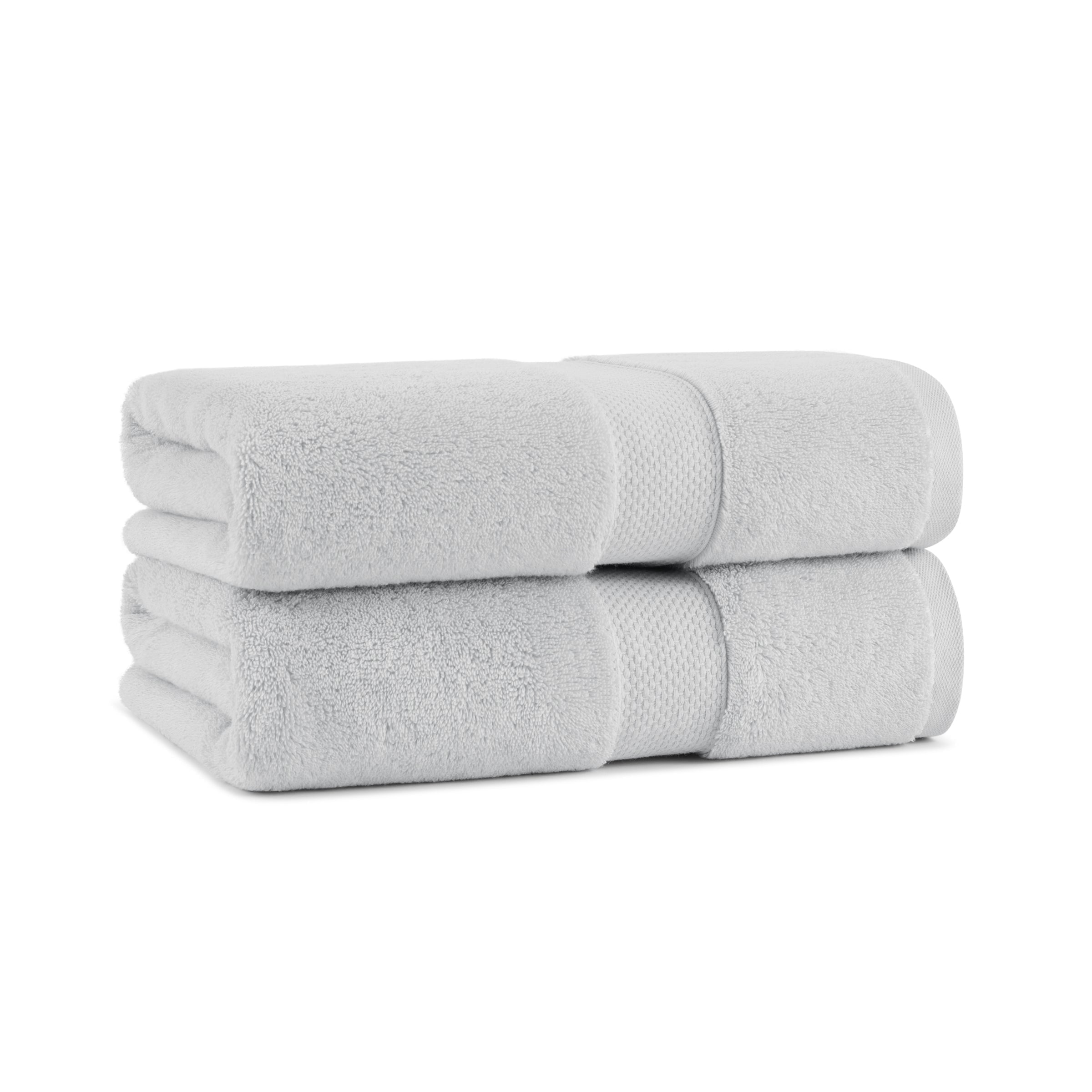 Oversized Light Grey Egyptian Cotton Bath Towels Set
