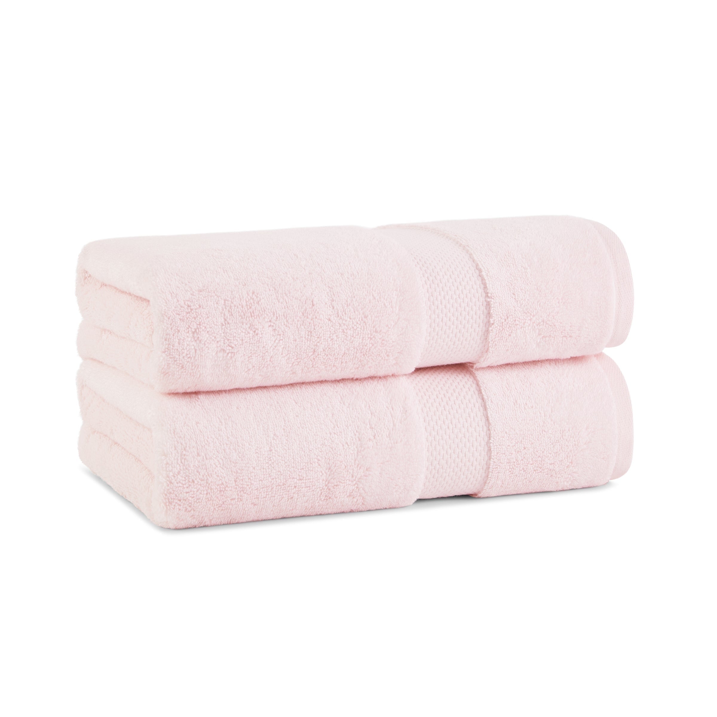 Oversized Blush Pink Egyptian Cotton Bath Towels Set