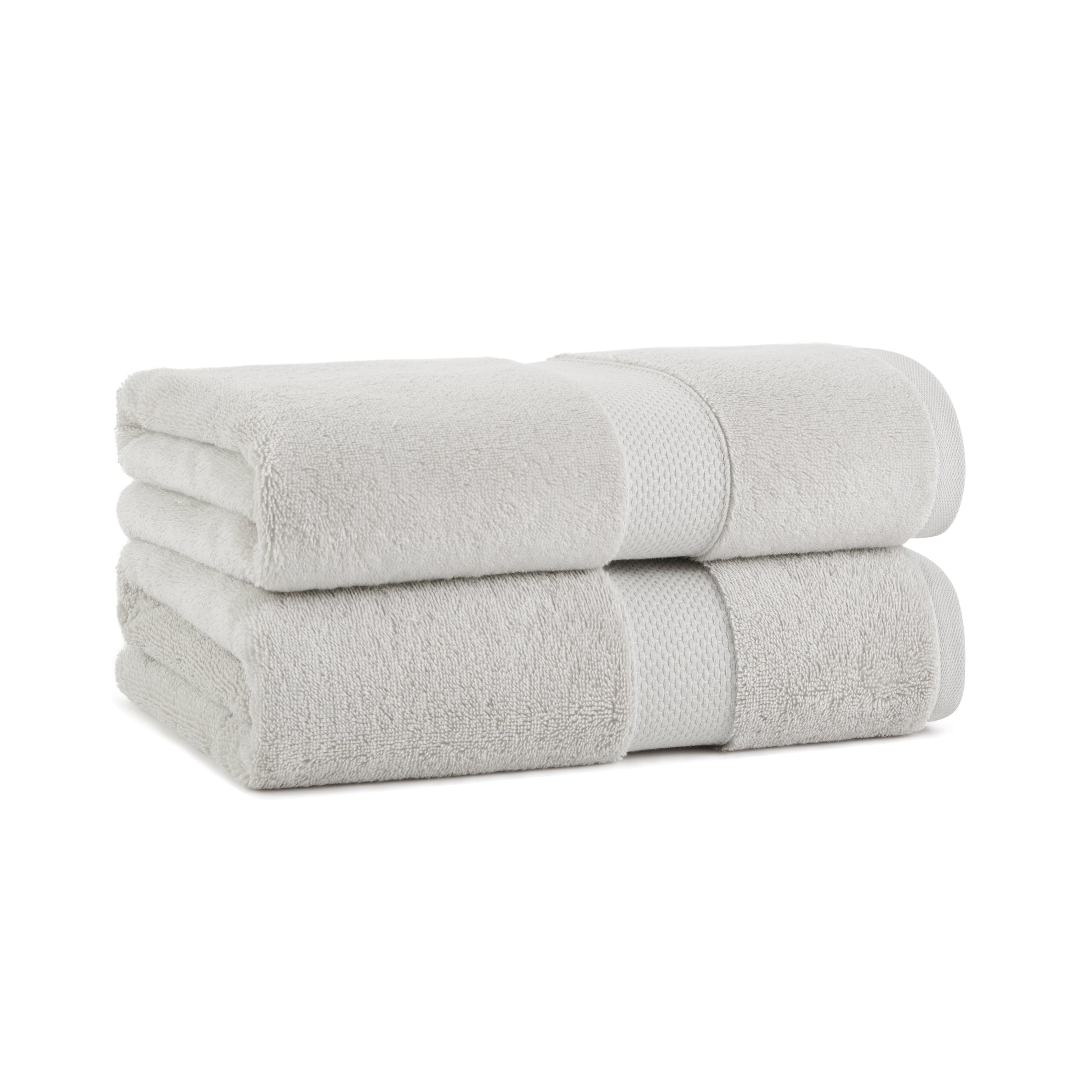Aston & Arden Egyptian Cotton Bath Towels Set, 30x54, Light Gray