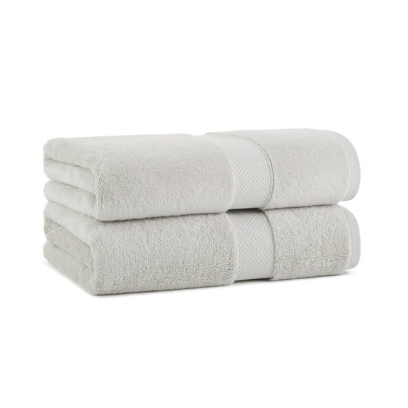 Aston & Arden Egyptian Cotton Bath Towels (2 Pack), 30x54, Jaquard Border, Tan