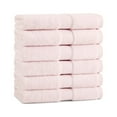 thumbnail image 1 of Aston & Arden Egyptian Cotton Hand Towels (6 Pack), 16x30, Jaquard Border, Pink, 1 of 5