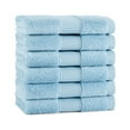 thumbnail image 1 of Aston & Arden Egyptian Cotton Washcloths (6 Pack), 13x13, Jaquard Border, Blue, 1 of 5