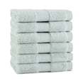 thumbnail image 1 of Aston & Arden Egyptian Cotton Washcloths (6 Pack), 13x13, Jaquard Border, Green, 1 of 5