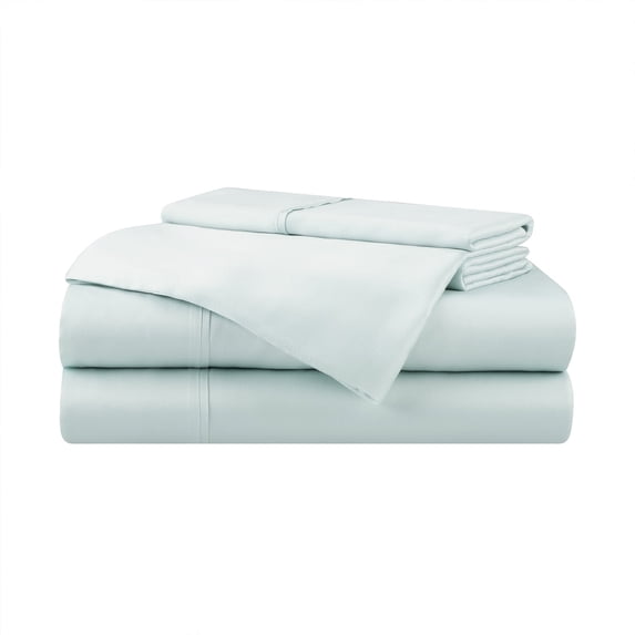 Aston & Arden Eucalyptus 4-Piece Tencel Sheet Set, 400 Thread Count, Modern, King, Blue