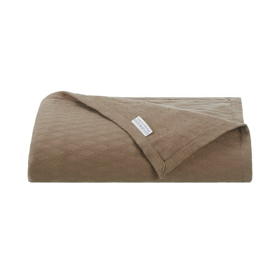 Aston & Arden Eucalyptus and Cotton Bed Blanket (KING Size 108x90), Diamond Weave Pattern, 400 GSM, Luxury Hotel Quality, Taupe